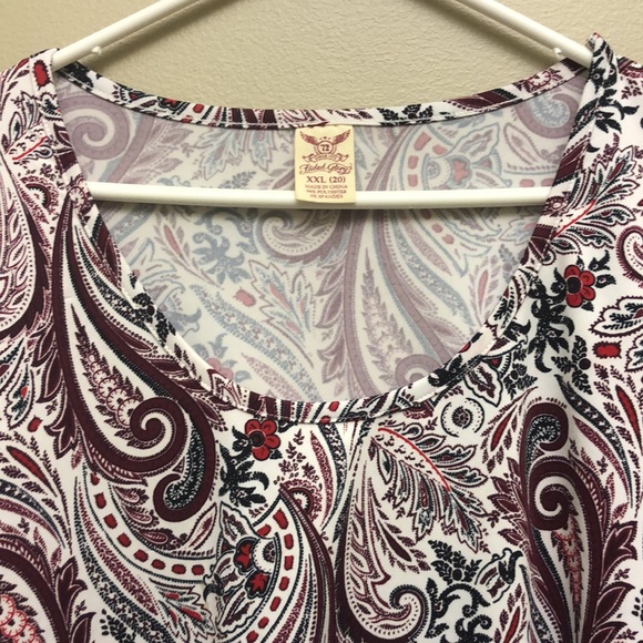 Faded glory xxl floral paisley dress blouse top - Picture 2 of 6